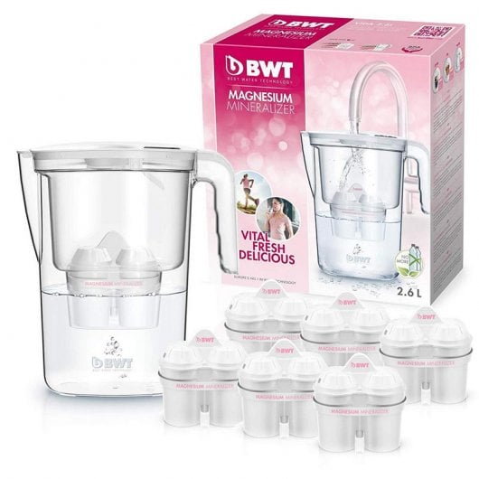 BWT Vida Manual Jarra Filtradora de Agua con Magnesio 2.6L Blanco + 6 Filtros