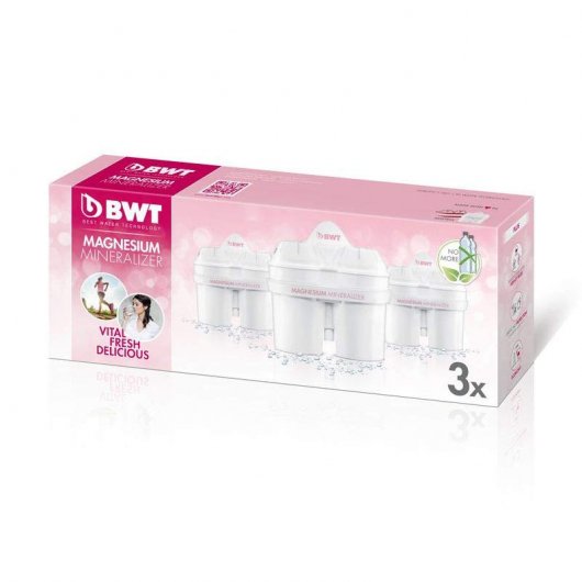 BWT Magnesium Mineralizer Pack de 3 Filtros con Magnesio Longlife Mg2+