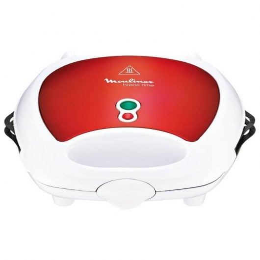 Moulinex SW6125 Break Time Sandwichera Máquina de Gofres 700W Rojo/Blanco