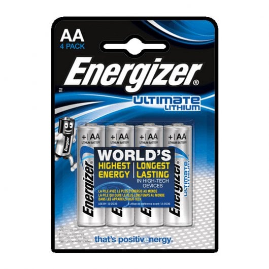 Batterie AA al litio Energizer Ultimate L91 4 unità
