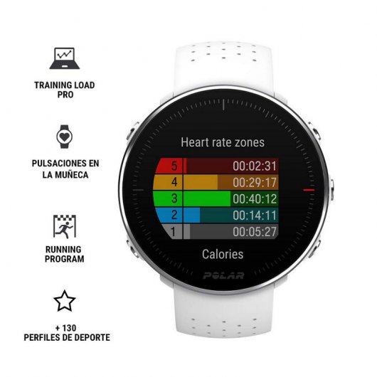 Polar Vantage M Relógio Running Branco M/L