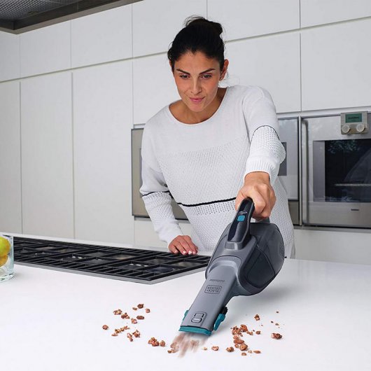 Black & Decker DVJ320B Aspiradora de Mano sin Bolsa 10.8V 2Ah Negro/Turquesa