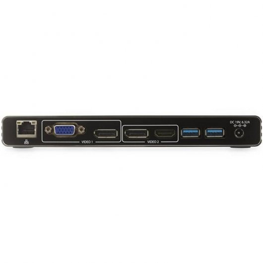 StarTech.com TB3DK2DHVUE laptop-dockingstation & portreplikator Kabelgebunden Grau