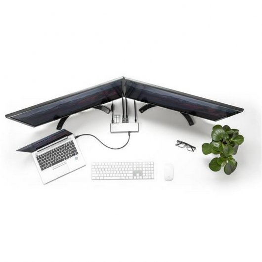 StarTech.com TB3DK2DHVUE laptop-dockingstation & portreplikator Kabelgebunden Grau