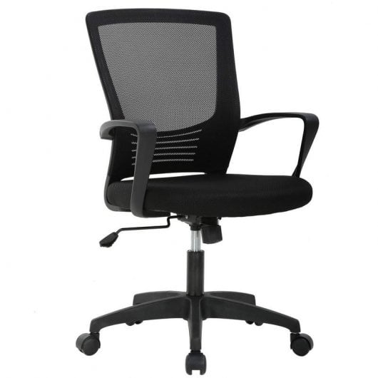 Silla de Oficina Giratoria TLV-S1 360º con Soporte Lumbar Negra