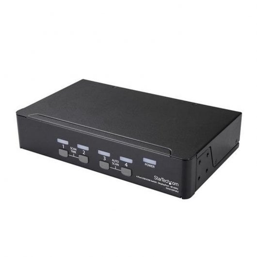 StarTech.com Switch KVM DisplayPort a 4 porte - 4K 60Hz - Schermo singolo - Switch KVM USB UHD DP 1.2 a doppia porta - Hub USB 2.0 integrato e audio - Dell, HP, Apple, Lenovo - TAA