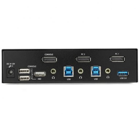 Startech Switch Conmutador KVM DisplayPort de 2 Puertos 4K 60Hz