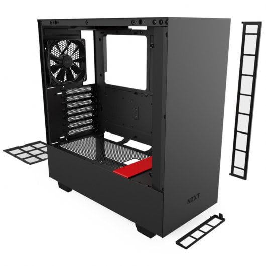 NZXT H510 Vidro Temperado USB 3.1 Preta/Vermelha Mate