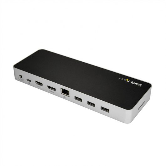 StarTech.com DK30CHDPPDUE laptop-dockingstation & portreplikator Kabelgebunden USB 3.2 Gen 1 (3.1 Gen 1) Type-C Schwarz, Silber