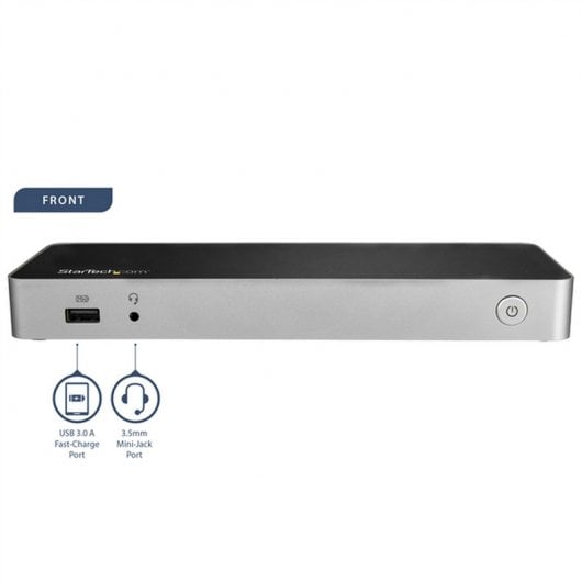 StarTech.com DK30CHDPPDUE laptop-dockingstation & portreplikator Kabelgebunden USB 3.2 Gen 1 (3.1 Gen 1) Type-C Schwarz, Silber
