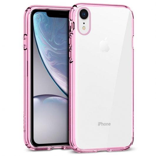 Cool Funda Borde Metalizado Rosa para iPhone XR