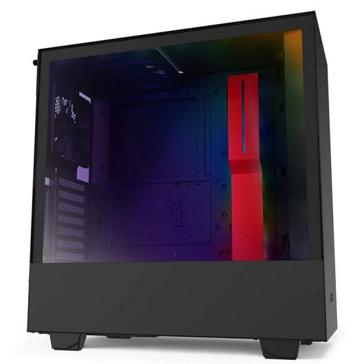 NZXT H510i Cristal Templado USB 3.1 RGB Negro/Rojo