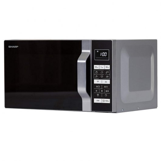 Sharp R760S Microondas 23L 1000W Negro/Plata
