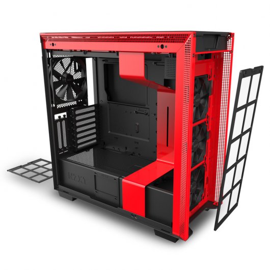NZXT H710i Cristal Templado USB 3.1 RGB Negro/Rojo Mate