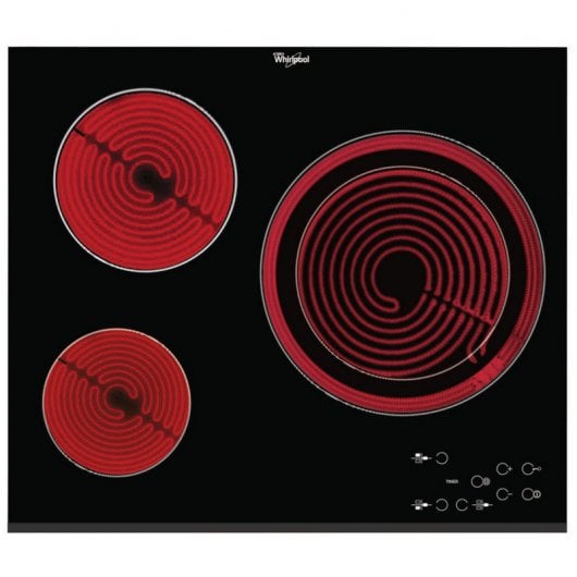 Whirlpool AKT 807/BF Placa Vitrocerámica 3 Zonas 60cm Negro