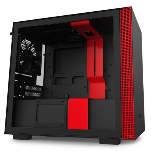 NZXT H210 Vetro temperato USB 3.1 Nero/Rosso opaco