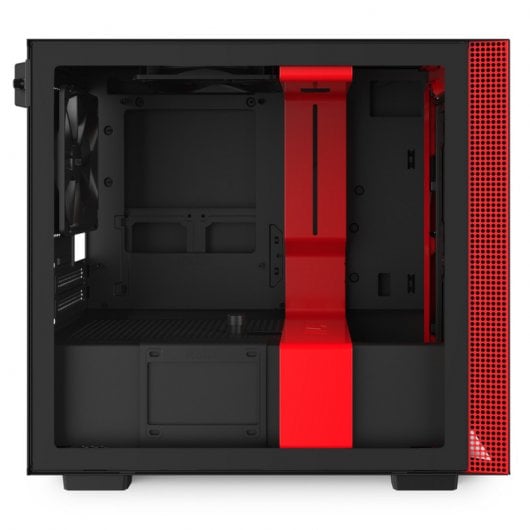 NZXT H210 Vetro temperato USB 3.1 Nero/Rosso opaco