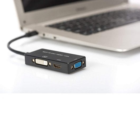 Digitus Adaptador Mini Displayport a HDMI/DVI-D/VGA Negro