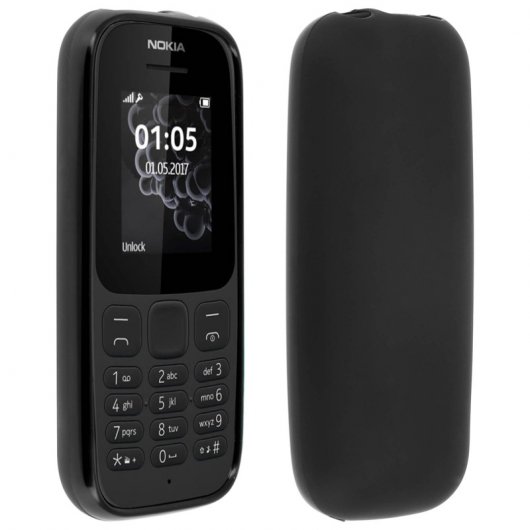 Avizar Funda de Silicona Flexible Antihuellas para Nokia 105