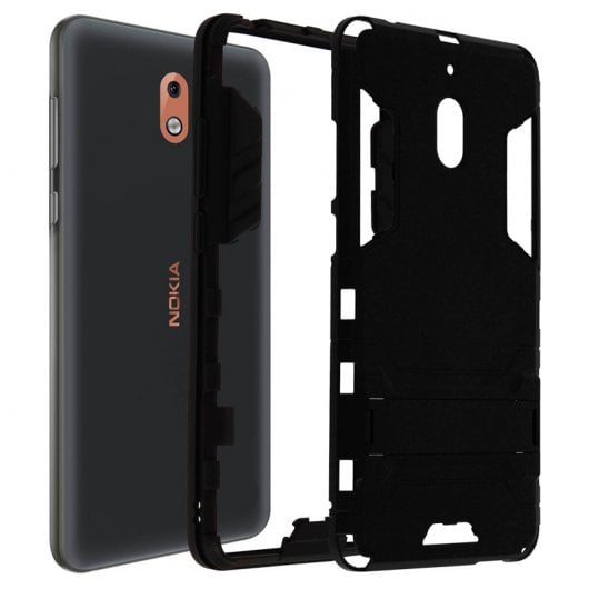 Avizar Funda Negra con Soporte para Nokia 2.1
