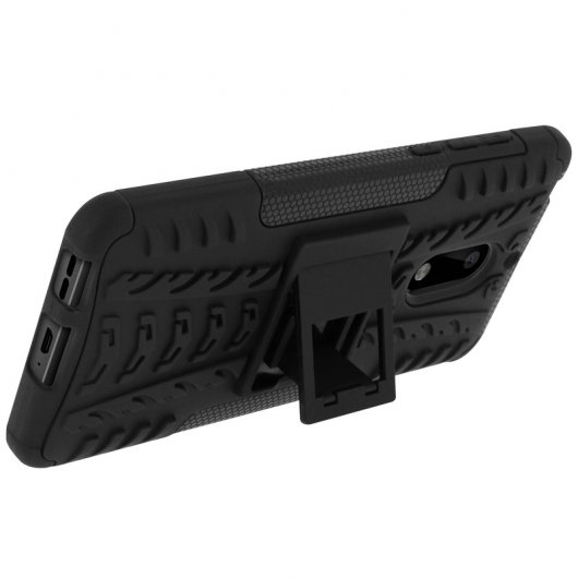 Avizar Funda Negra con Soporte para Nokia 6