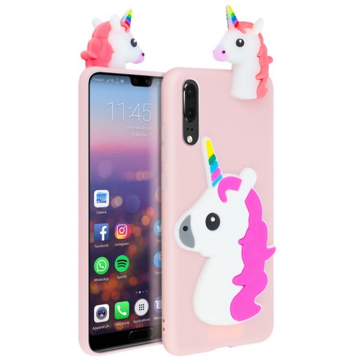 Avizar Funda de Silicona Unicornio para Huawei P20