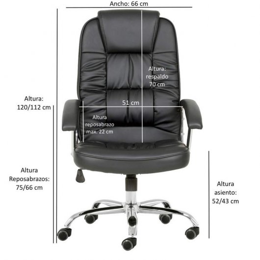 Silla de Oficina 9947H Negra