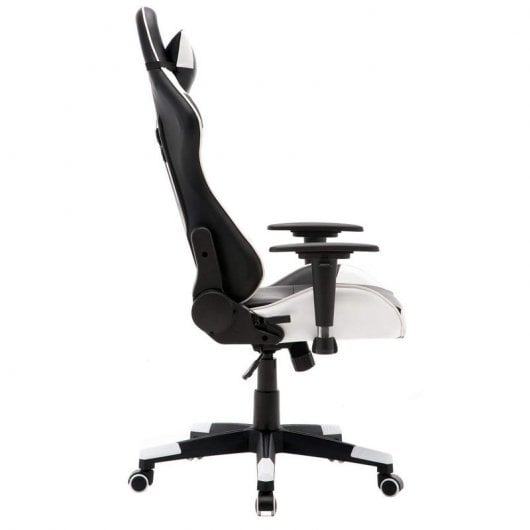 Cadeira de Escritório Racing Gamer Branca/Preta