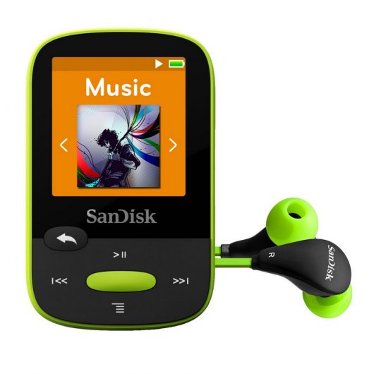 SanDisk Clip Clip Sport MP3 8GB Negro/Verde