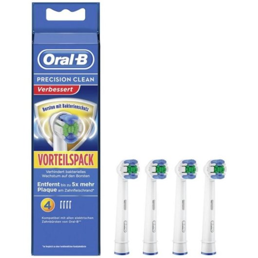 Recargas Escovas Dentes Oral-B Precision Clean 4 Unidades Limpeza Profunda