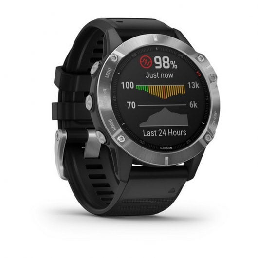 Garmin Fénix 6 47mm Plata/Negro con Correa Negra Reacondicionado