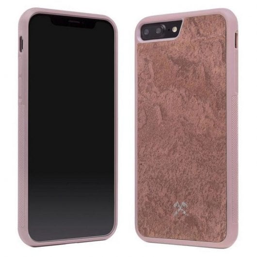Woodcessories Bumper Case Stone Funda de Piedra Roja para iPhone 7 Plus/8 Plus