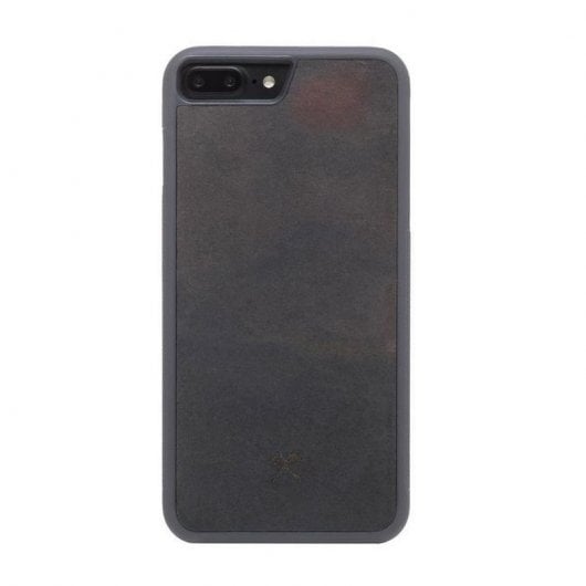 Woodcessories Bumper Case Stone Funda de Piedra Negro Volcán para iPhone 7 Plus/8 Plus