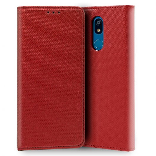 Cool Funda Flip Cover Liso Rojo para LG K40