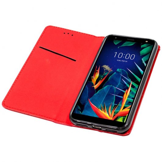 Cool Funda Flip Cover Liso Rojo para LG K40