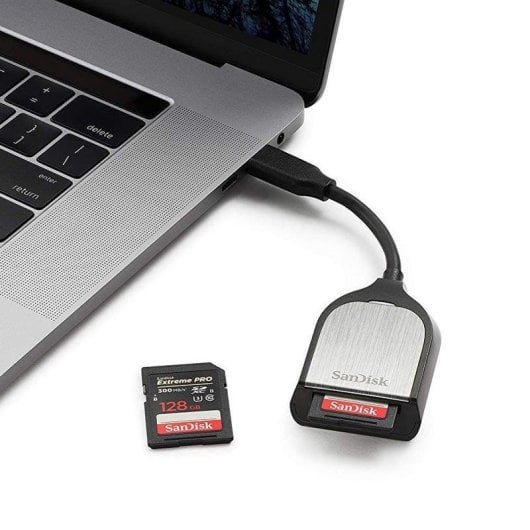 Kartenleser Sandisk Extreme PRO SD UHS-II USB-C 500 MB/s Schwarz Silber