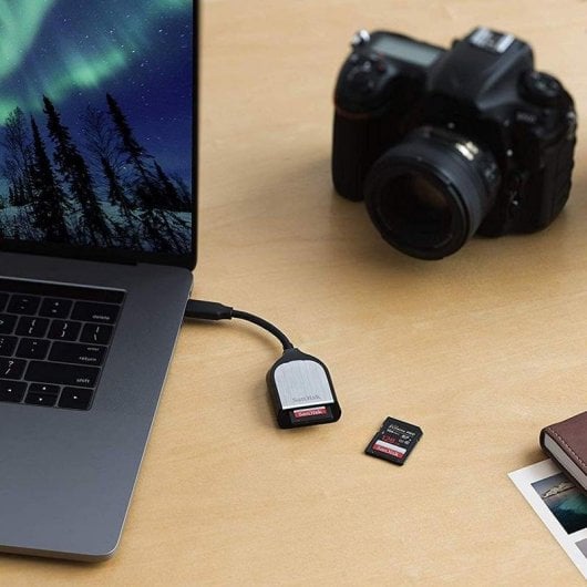 Kartenleser Sandisk Extreme PRO SD UHS-II USB-C 500 MB/s Schwarz Silber