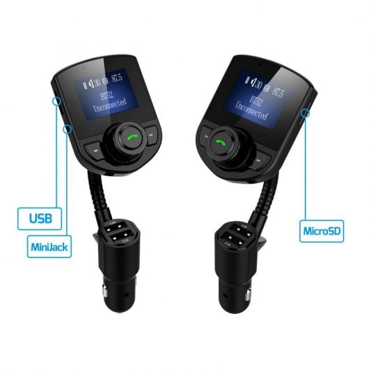 Unotec Manos Libres para Coche con Cargador USB