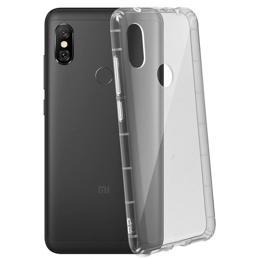 Avizar Funda Protectora Bumper de Silicona Transpente para Xiaomi Redmi Note 6 Pro