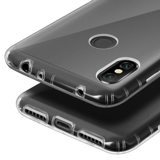 Avizar Funda Protectora Bumper de Silicona Transpente para Xiaomi Redmi Note 6 Pro