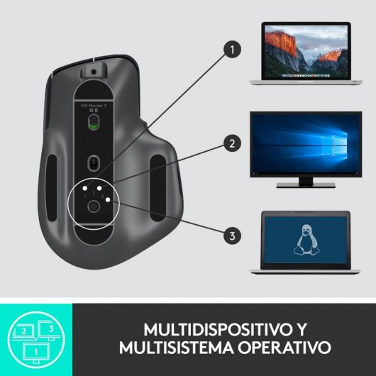 Logitech MX Master 3 Ratón Inalámbrico Avanzado 4000DPI Grafito