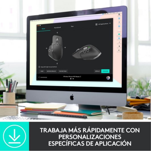 Logitech MX Master 3 Ratón Inalámbrico Avanzado 4000DPI Plata