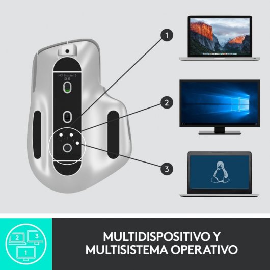 Logitech MX Master 3 Ratón Inalámbrico Avanzado 4000DPI Plata