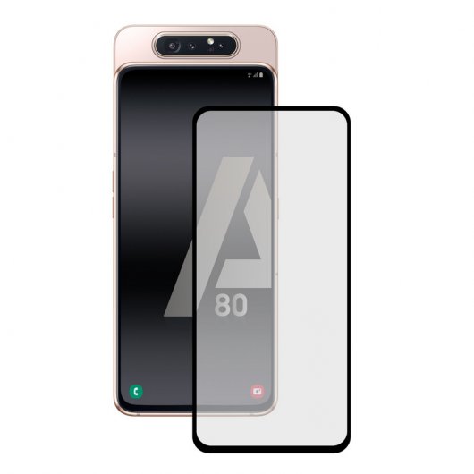 Contact Protector Pantalla Cristal Templado Negro para Samsung Galaxy A80
