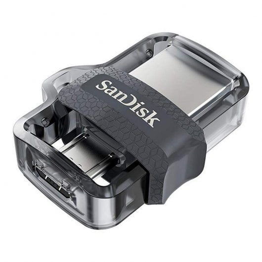 SanDisk Ultra Dual m3.0 128GB USB 3.0 Gris/Plata