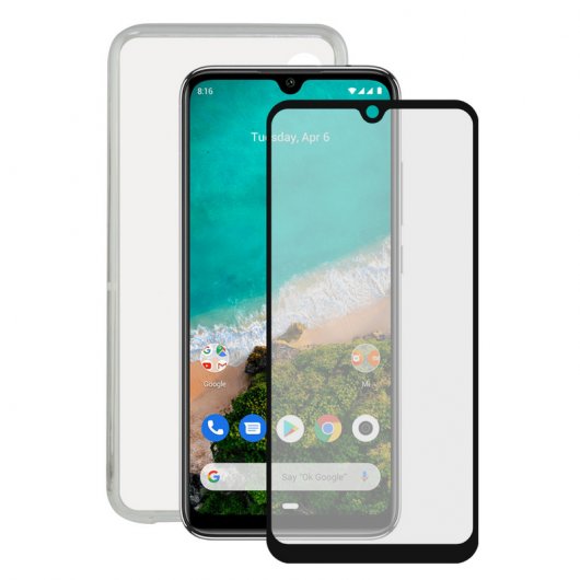 Contact Pack Funda Ultrafina Transparente + Protector Cristal Templado para Xiaomi Mi A3