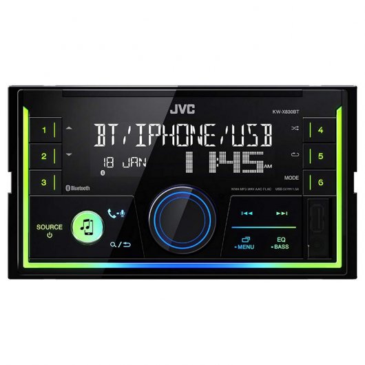 JVC KW-X830BT Autoradio USB/AUX/Bluetooth/Spotify/Android/iOS