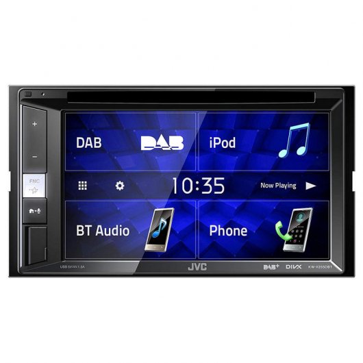 JVC KW-V255DBT Recetor Multimédia 6.2" Táctil DVD/CD/USB/Bluetooth/DAB+/Spotify/Android/iOS