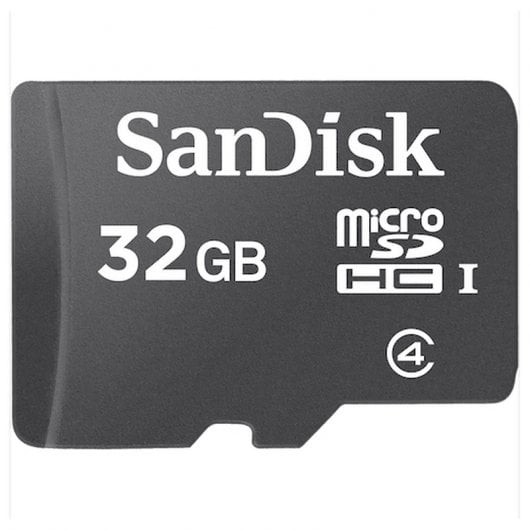 SanDisk MicroSDHC 32GB Clase 4 + Adaptador SD