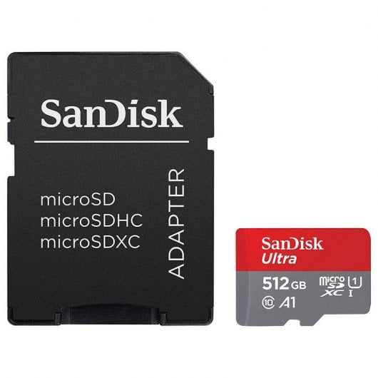 SanDisk Ultra MicroSDXC 512GB Clase 10 A1 UHS-I + Adaptador SD